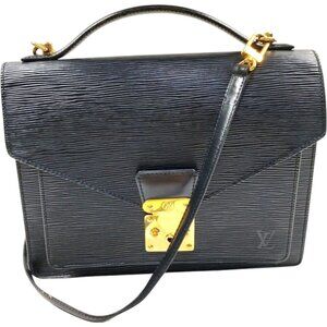 (S6) Louis Vuitton Crossbody Bag Black Epi Leather